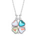 Gms Colorful Openable Clover Women's Silver Necklace
