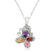 Gms Colorful Butterfly Women's Silver Necklace