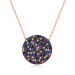 Gms Colorful Stone Women's Silver Necklace