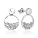 Gms Rhodium Dew Drop Women's Silver Earrings