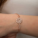 Gms Rose Baguette Stone Women's Silver Bracelet