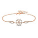 Gms Rose Baguette Stone Snowflake Silver Bracelet