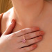 Gms Rose Pink Love Flower Women's Sterling Silver Necklace