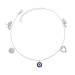 Luck Women's Silver Anklet