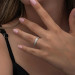 Sequential Baguette Stone Silver Women's Ring