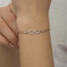 Gms Infinity Silver Women's Bracelet