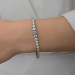 Gms Filtered White Stone Waterway Women's Silver Bracelet
