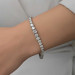 Gms Filtered White Stone Waterway Women's Silver Bracelet