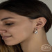 Gms Swarovski Crystal Stone Drop Pendant Women's Silver Earrings