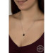 Gms Swarovski Crystal Stone Drop Cut Silver Women's Silver Necklace