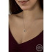 Gms Swarovski Crystal Stone Drop Cut Silver Women's Silver Necklace