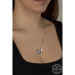 Gms Swarovski Crystal Stone Swan Silver Women's Silver Necklace