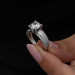 Solitaire Silver Women's Ring