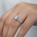 Solitaire Silver Women's Ring