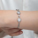 Solitaire Women's Sterling Silver Bracelet