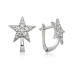 Gms Star Women's Silver Earrings