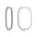 Zircon Stone Ring Women's Silver Earrings