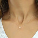 Pb 3D Letter N Silver Women's Necklace