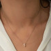 Pb 3D Letter S Silver Women's Necklace