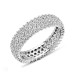 3 Rows White Tamtur Women's Sterling Silver Wedding Ring Sterling Silver Ring