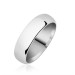 5 Mm Flat Curved Silver Wedding Ring