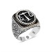 Scales Of Justice Oval Men's Silver Ring