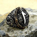 Pb Men's Silver Ring With Arabic Elif Written