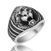 Pb Men's Silver Ring With Lion Figure