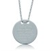 Ayetel Kursi Written Plate Women's Silver Necklace