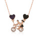 Pb Bicycling Lovers Women's Silver Necklace
