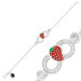 Pb Strawberry Infinity Children's Silver Bracelet