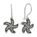 Pb Starfish Pendant Silver Earrings
