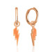 Pb Phosphorous Orange Lightning Silver Earrings