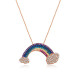 Pb Rainbow Women's Silver Necklace