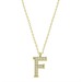 Pb Gold Letter F Women's Silver Necklace