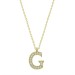 Pb Gold Letter G Women's Silver Necklace