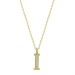 Pb Gold Letter I Women's Silver Necklace