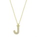 Pb Gold Letter J Women's Silver Necklace