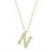 Pb Gold Letter N Women's Silver Necklace
