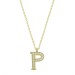 Pb Gold Letter P Women's Silver Necklace
