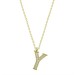 Pb Gold Letter Y Women's Silver Necklace