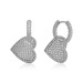 Pb Ring Heart Women's Silver Earrings