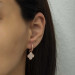 Pb Ring Clover Women's Silver Earrings