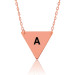 Pb Letter Triangle Plate Silver Necklace