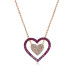 Pb Two Hearts Women's Silver Necklace