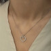 Pb Heart Women's Silver Necklace