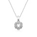 Pb Heart Circle Women's Silver Necklace