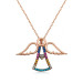 Pb Hearted Angel Women's Silver Necklace