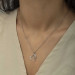 Pb Hearted Infinity Women's Silver Necklace