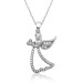 Pb Winged Angel Silver Necklace
